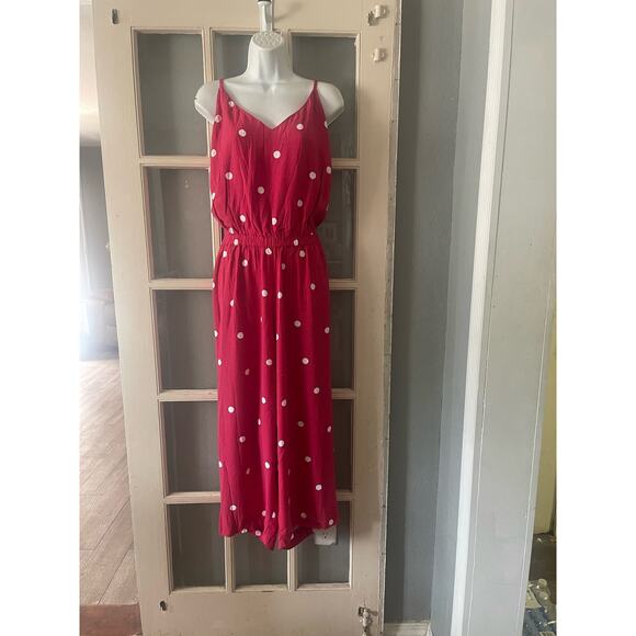 LOFT Polka Dot Wide Legs Jumpsuit - Picture 6 of 9